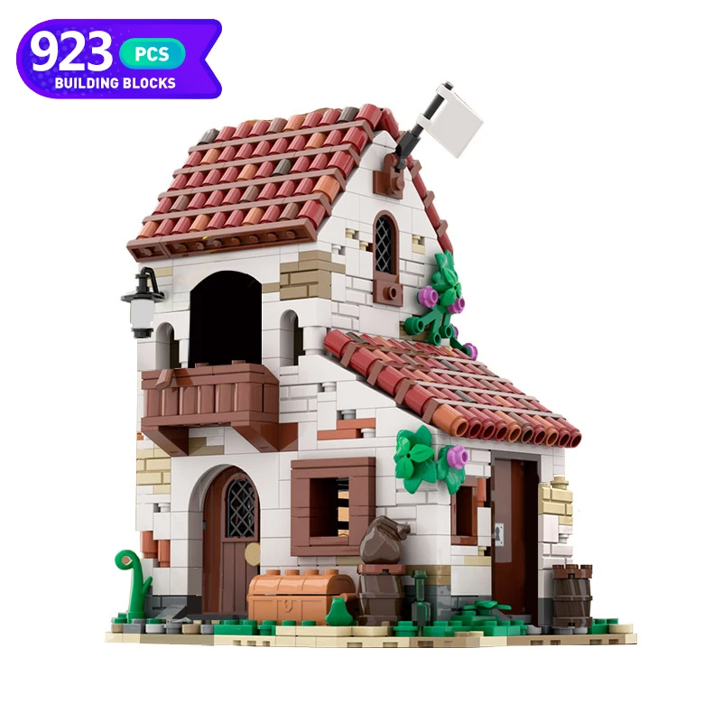 Moc Architecture Pirate Barracuda Cove Eldorado Fortress-Empire Soldiers House Building Block Castello Medievale Mattoni Giocattolo Regalo