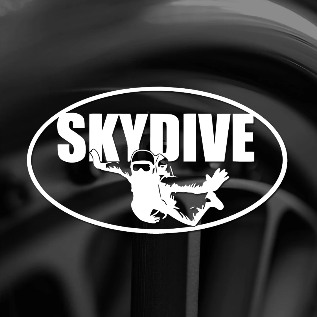 Skydive 낙하산 스티커-데칼 스카이 다이빙, 재미있는 스카이 다이빙 점프 비닐 데칼 스티커, 자동차 방수 자동차 데칼 범퍼 스티커
