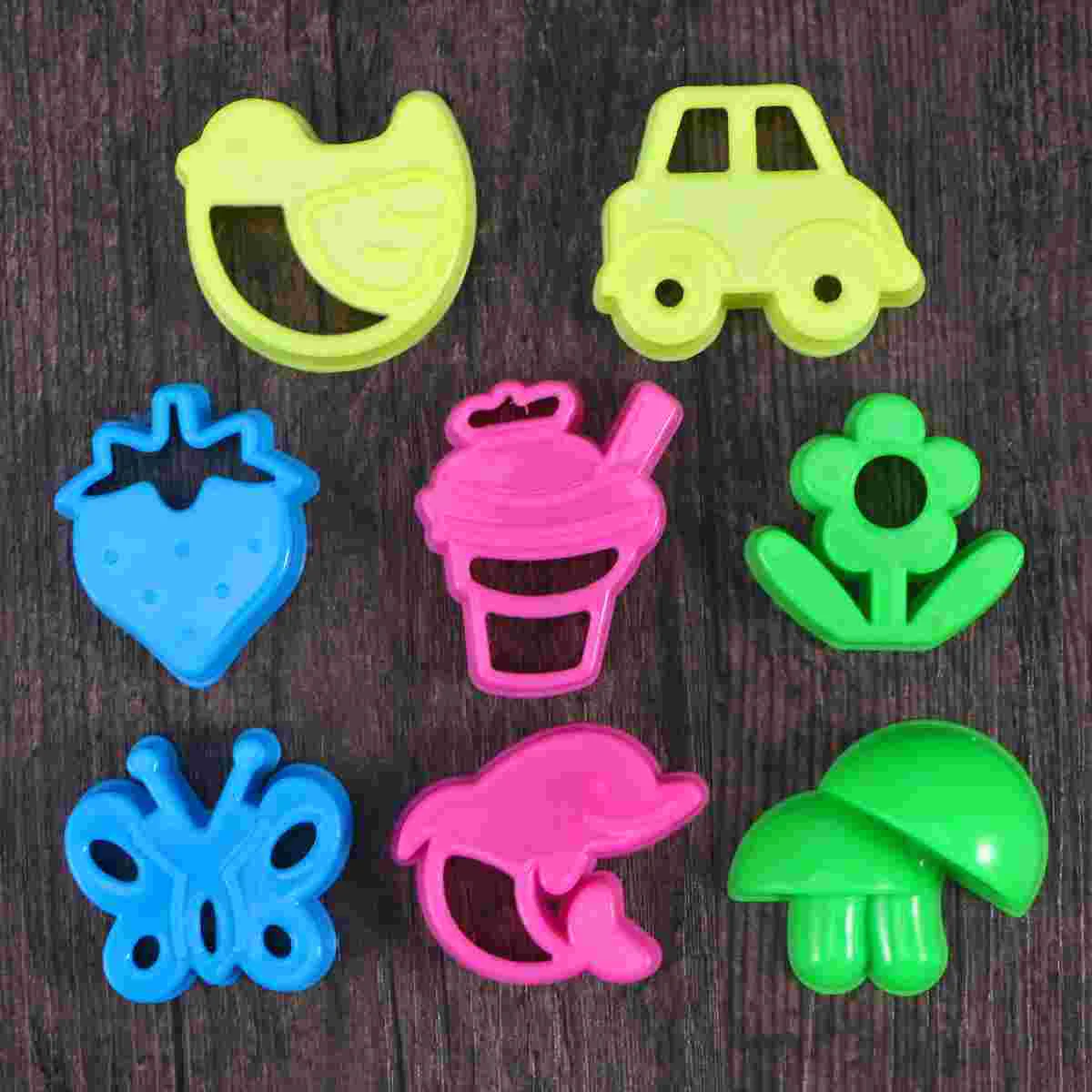 8pcs Play Sand Molds Beach Sand Toys Set Sand Tray Toys Sand Molds Set for Kids(Flower Butterfly/ Random Color) 5