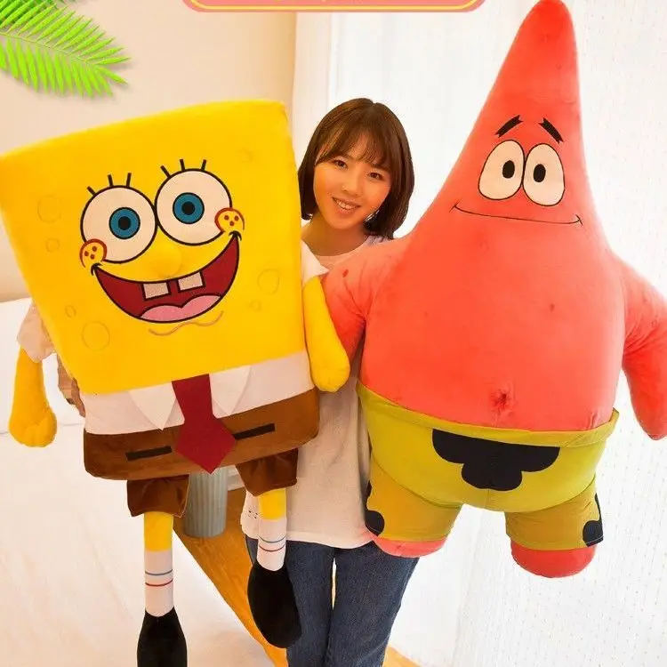 

Sponge Doll Plush Toy Large Starfish Doll Sleeping Pillow Bed Rag Doll Girlfriend Gift Stuffed Animals Anime Plush