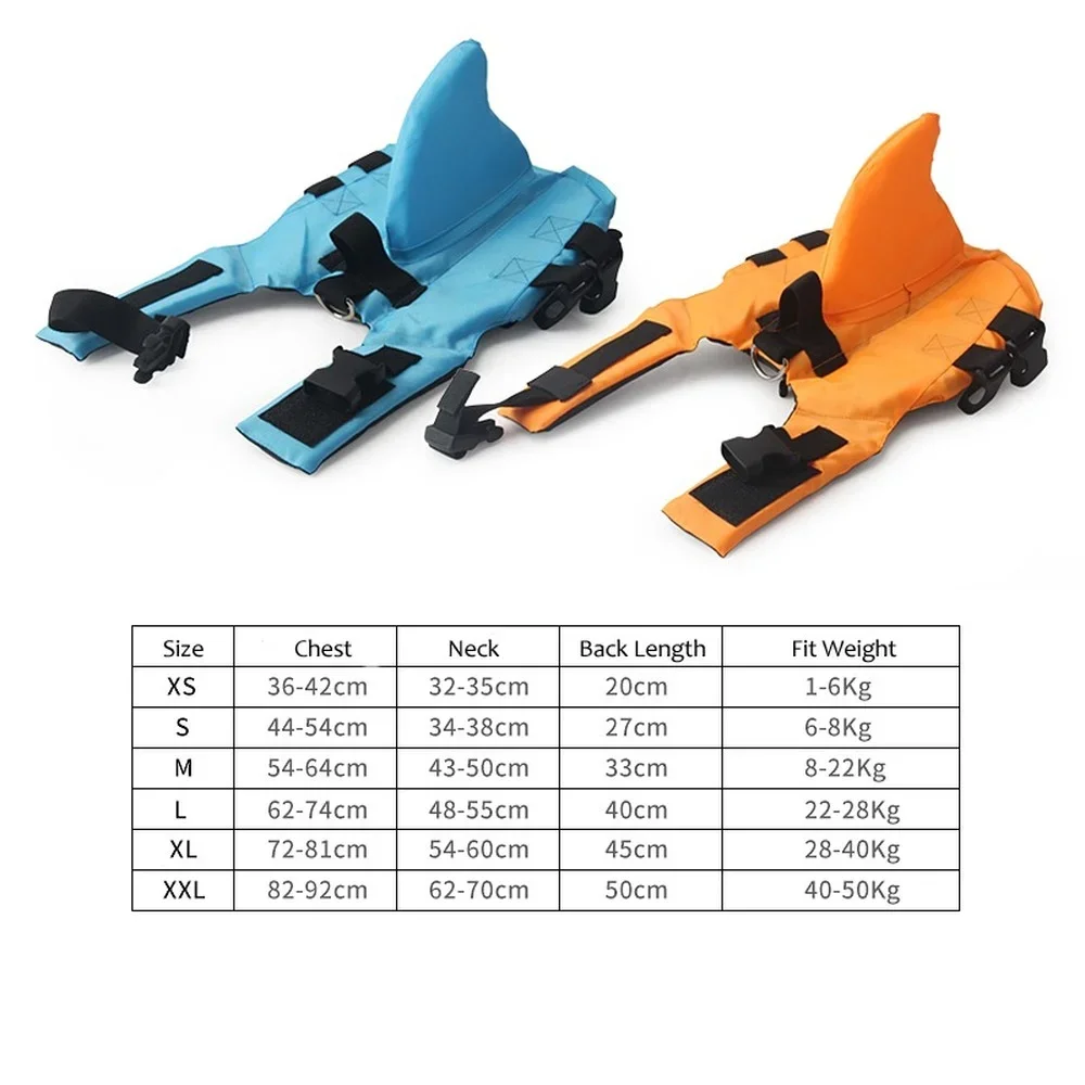 Dog Swimming Vest with Shark Fin Pet Summer Safety Clothes Dog Life Jacket Corgi Swimwear Bulldog Life Vest Pet Swimming Suit