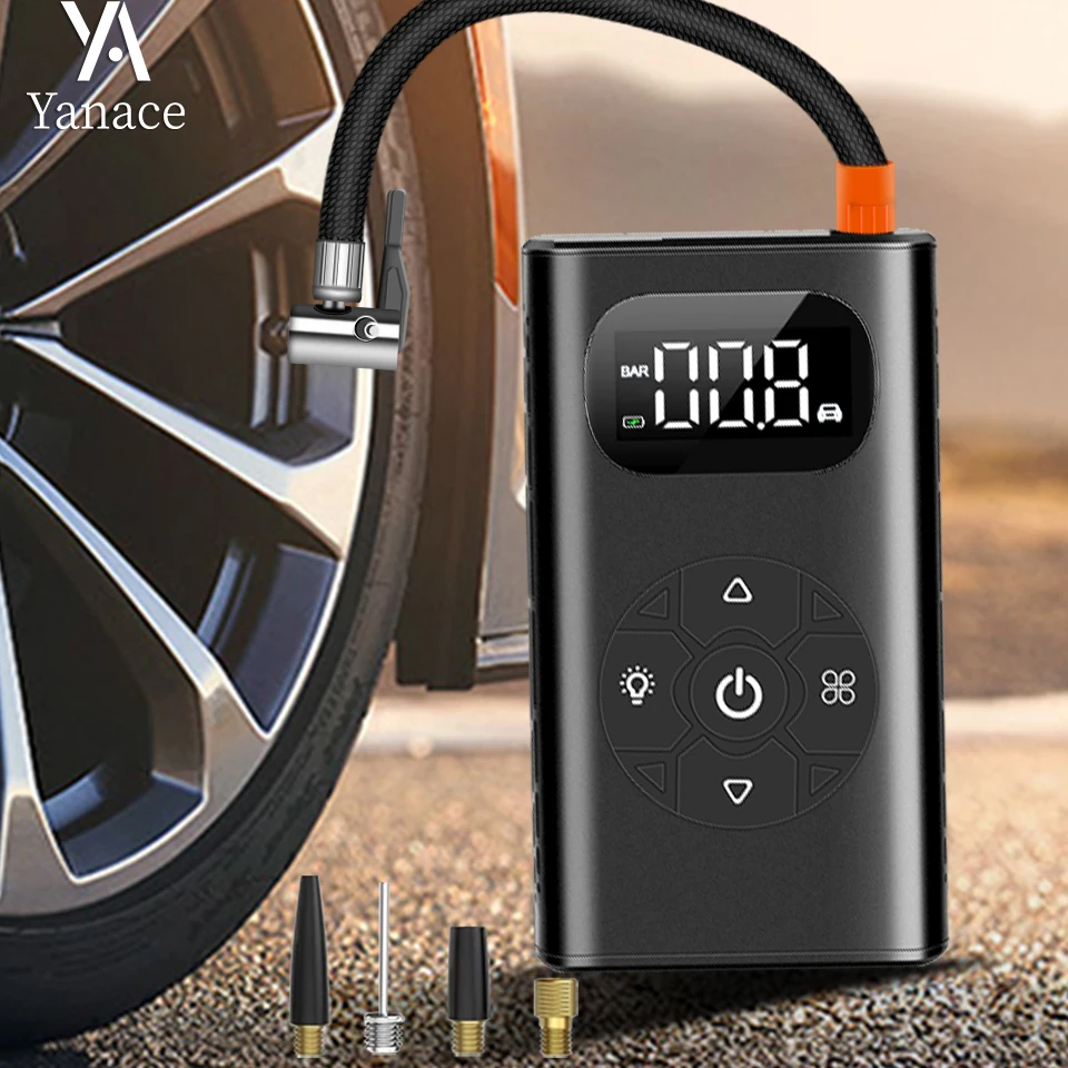 

Yanace M90X Pro 6000Mah Portable Car Air Compressor 150PSl Digital Auto Air Pump Car Motorcycle Bicycle Inflatable pump