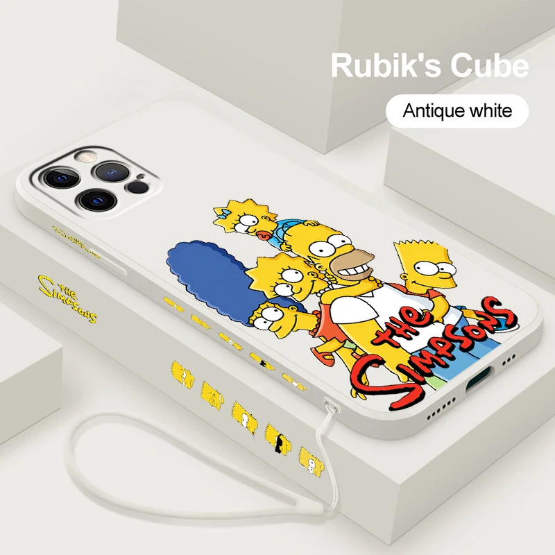 

Boy Disney Simpsons Cute For Apple iPhone 15 14 13 12 11 XS XR X 8 7 SE Pro Ultra Max Plus Mini Liquid Left Rope Phone Case