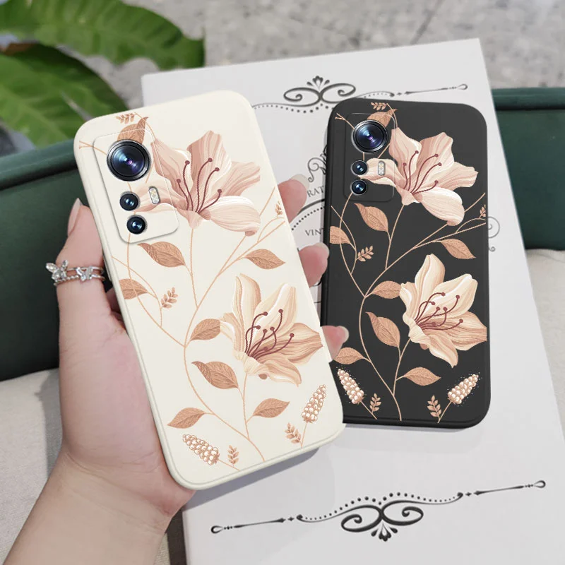 Delicate Blossoms Liquid Silicone Phone Case Cover