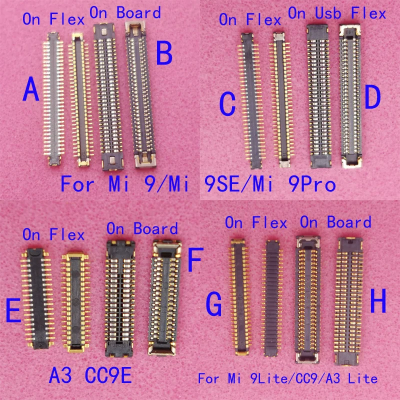 

2-10Pcs Charging Usb Charger Port Flex FPC Connector Plug For Xiaomi 9Pro Pro SE CC9E CC9 Mi9 Lite A3 M Mi 9 9SE 60 34 50 Pin