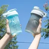 Shake Cup Sports Fitness Water Bottle Milkshake Cup Sports Plastic Water Cup Creative Plastic Drinking Cup Protein Powder Cup 2