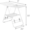 Heavy Duty Gullwing Drying Rack, White Metal drying rack foldable clothes drying rack 4