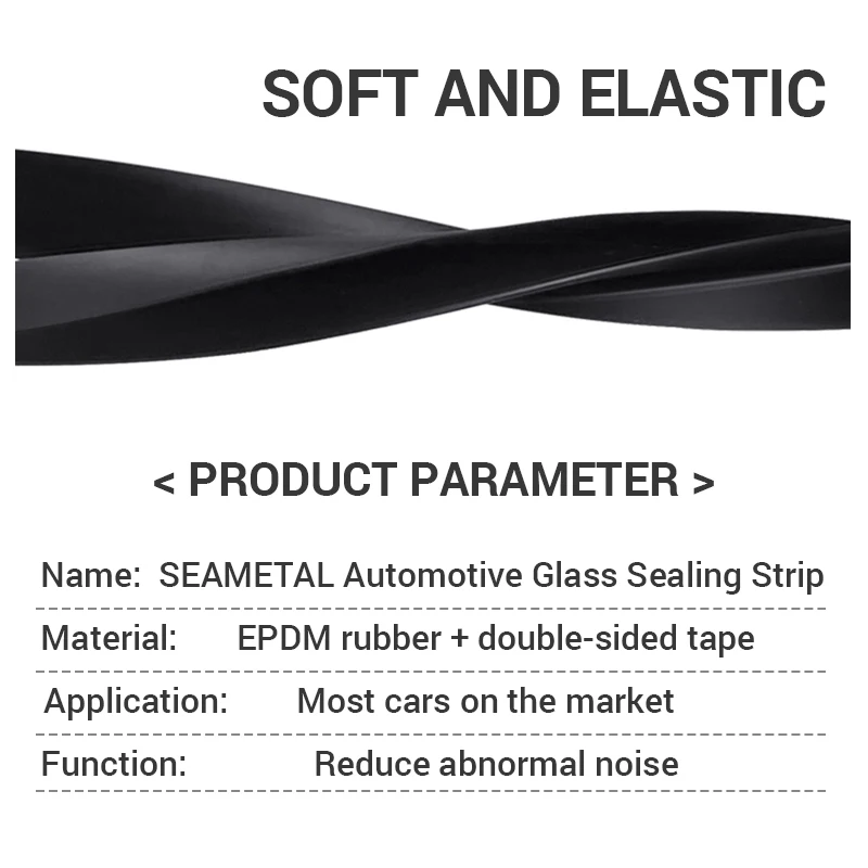 Enhanced Car Door Window Weatherproof Seal Strip - Noise Reduction & Insulation Rubber Strip