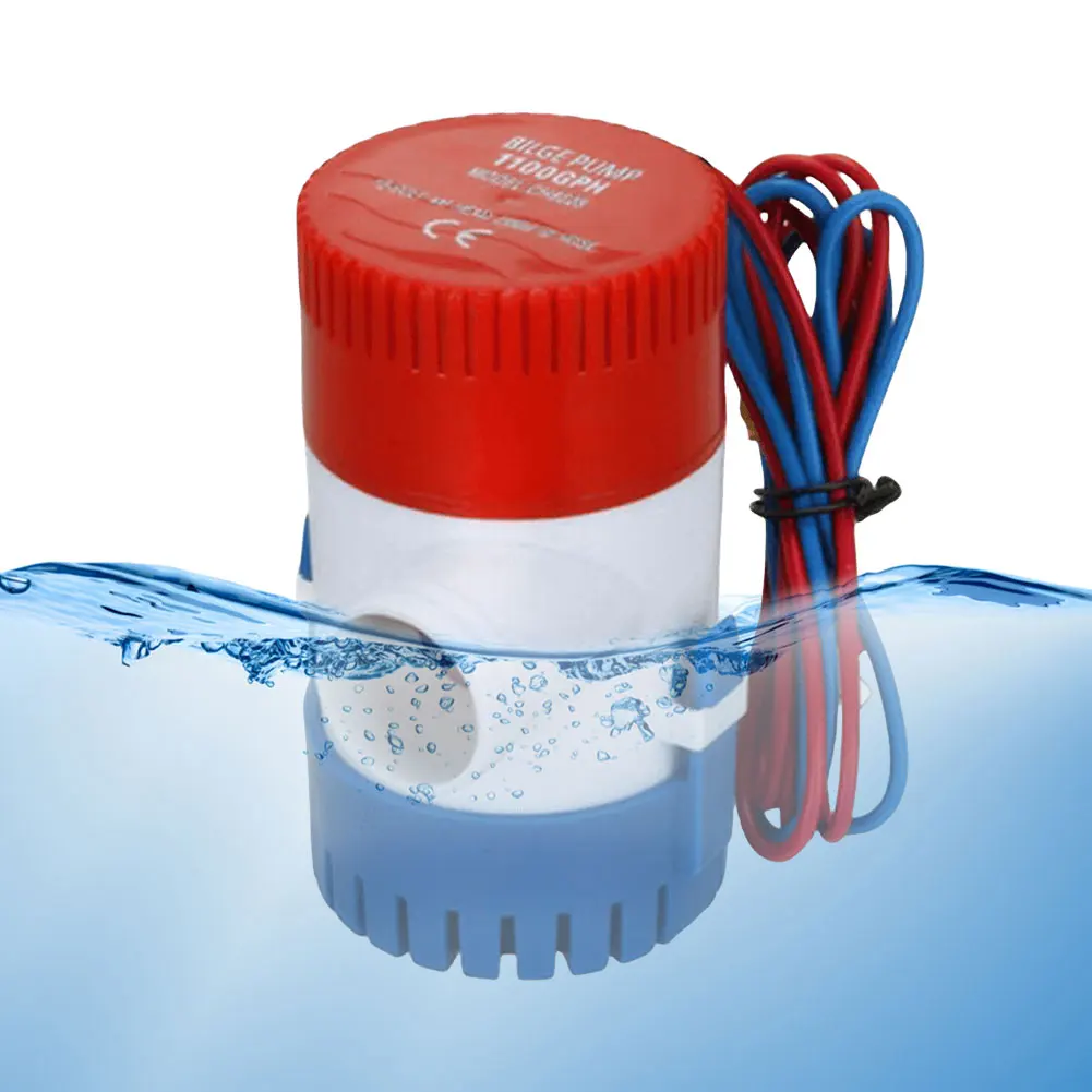 12V Submersible Bilge Pump Low Noise Marine Electric For Fishing Boats RV 1100GPH bilge pump,marine water pump