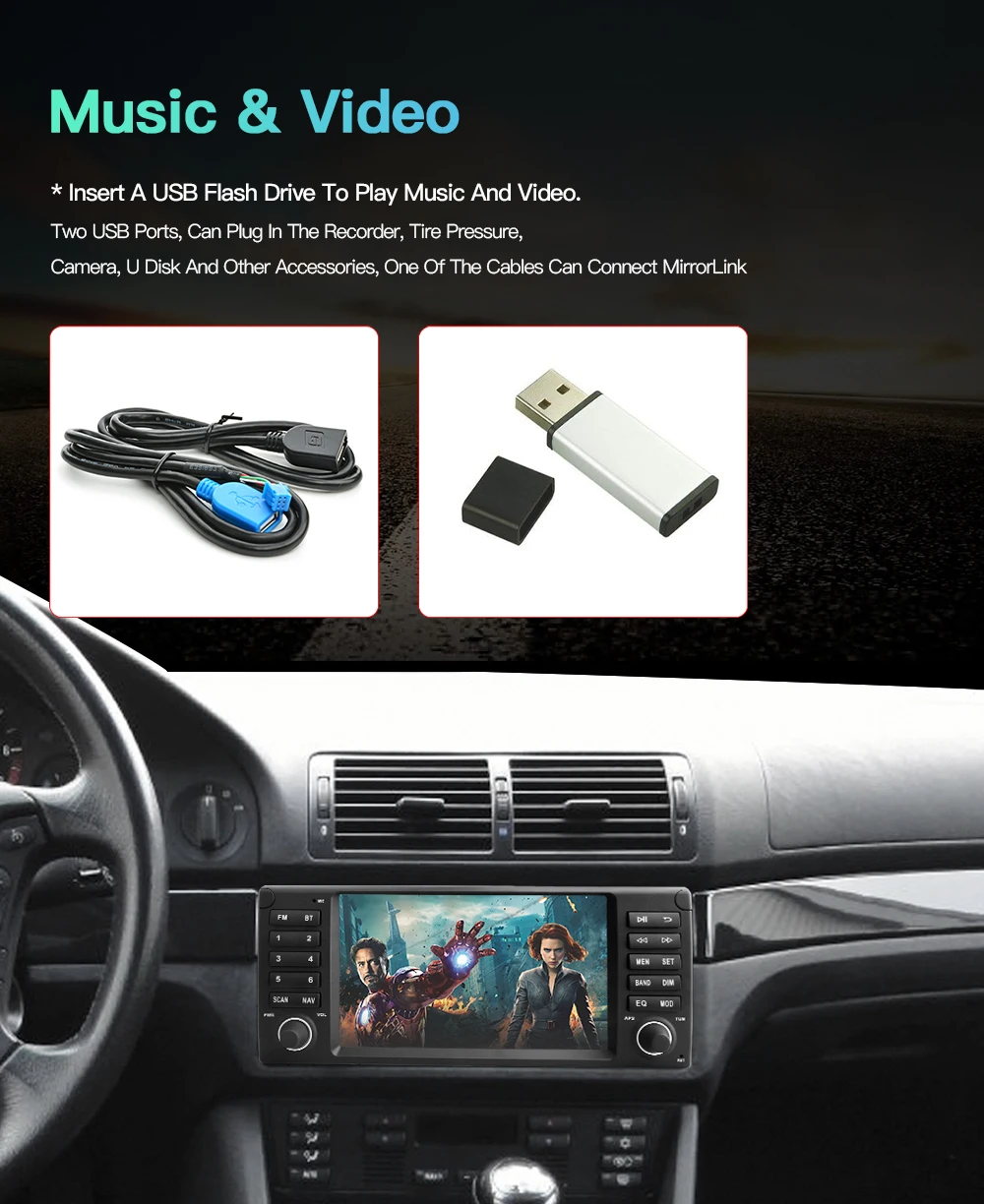 Sc8820517bc0d4a17b5145476a4b43251S Kapud Android 10 Car Multimedia 8" For BMW E39 M5 1997-2003 CarPlay AUTO SWC GPS Navigation System Stereo Radio BT Wifi DSP