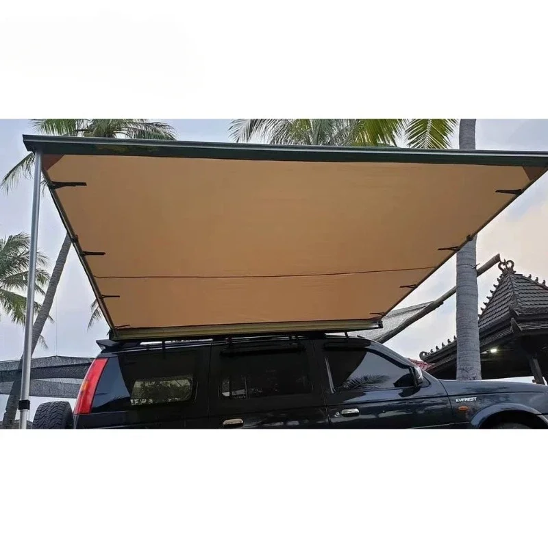 

Car roof rack awning heavy duty cover rolls up into a black pvc bag