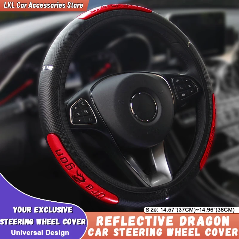 Coprivolante Rosso Universale Cubre Volante Multicolor Riflettente Longteng Elastico Decorativo Accessori Per Auto Interni