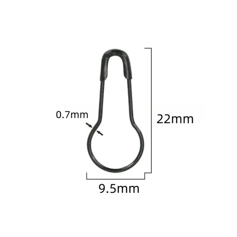 100Pcs 철 금속 안전 핀 조롱박 모양 뜨개질 스티치 마커 태그 행택 핀 DIY 공예 래치 바느질 도구 크로 셰 뜨개질 액세서리