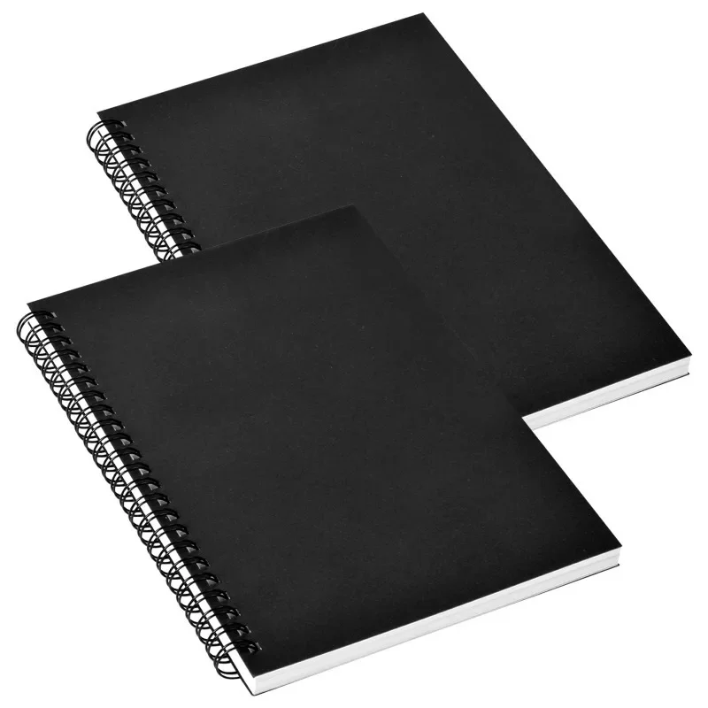1 A5 50 sheet 100 page melanin sketchbook, blank sketchbook, hard back portrait drawing board, hard back spiral bound sketchbook