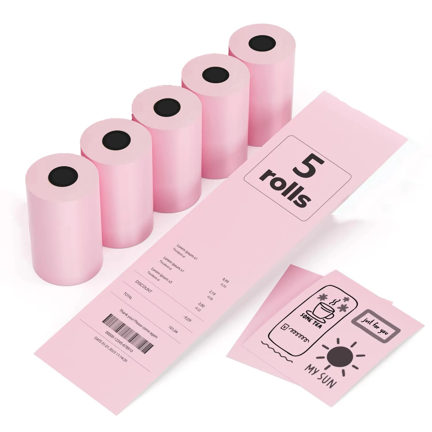 3/5롤 컬러 57x34mm 감열식 POS 용지 - 영수증 프린터, 신용카드 단말기, 금전 등록기에 사용 가능