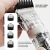 WAIKIL Men's Transparent Electric Hair Clipper Fashion Professional Electric Push Clipper USB Charging Cordless Trimmer Styling 4