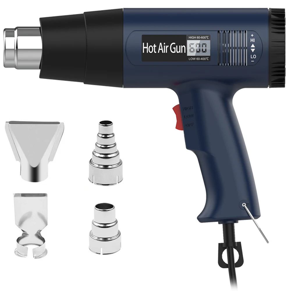 2000W Digtal LCD Display Heat Gun Industrial Electric Hot Air Gun Shrink Wrapping Thermal Heater Air Dryer For Soldering Iron