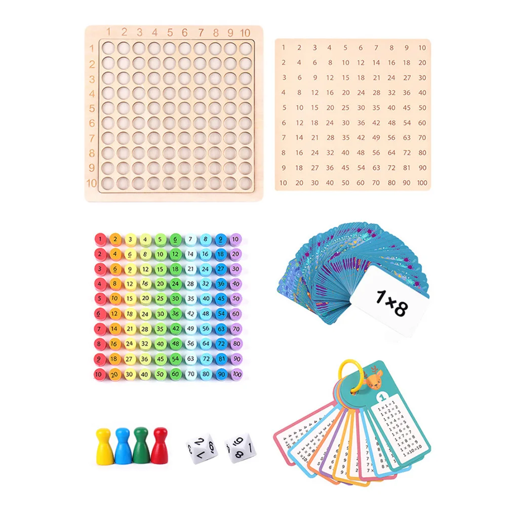 Wooden Calculating Board Enhances Numeracy Skills Multiplication Table Early Educational Toys for Primary Students 3