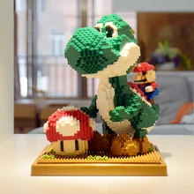 

Anime Super Mario Bros Yoshi Model Auction Figures Building Block Series DIY Cartoon Mini Bricks Toys for Boys Children Gifts