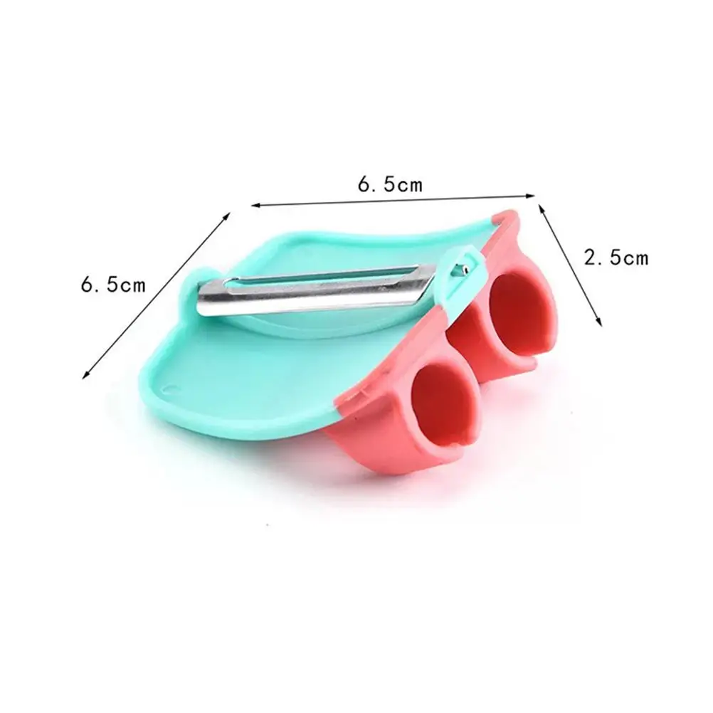Multipurpose Silicone Stainless Steel Finger Vegetable Fruit Peeler Kitchen Tools Food Grade Design Easy Peel Carrots Potatoes