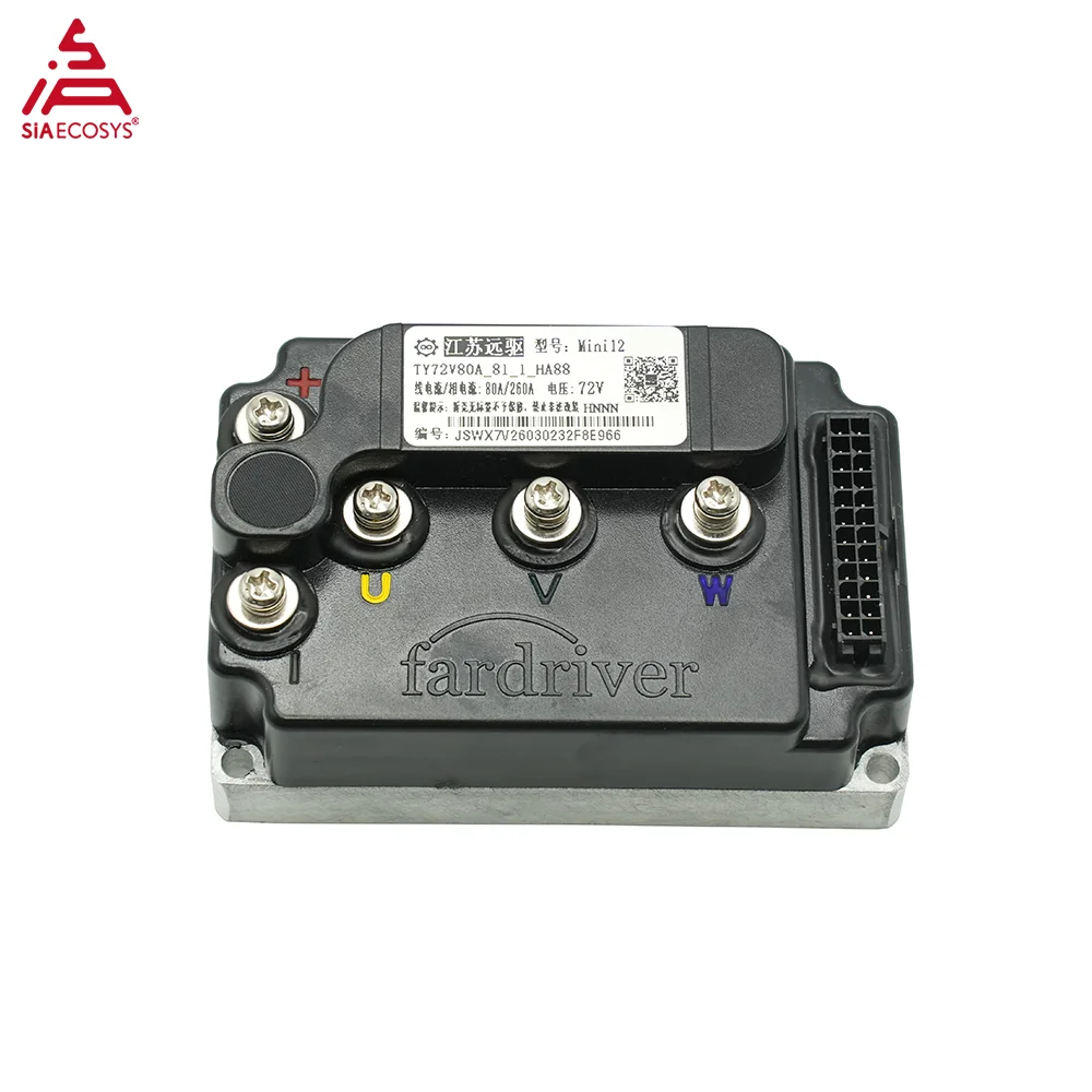 Fardriver MINI 72260 DC 모터 컨트롤러 초소형 크기 더 나은 열 방출 IP67 80A 72V DC 1500W-2000W 모터용