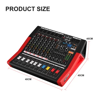 6-Channel with 450W Amplifier Audio Mixer for Performance | Sound Bar with Power Amplifier, 450W Power Output, 7-Stage Equalizer, 99 DSP Effects, Bluetooth & USB Playback 2