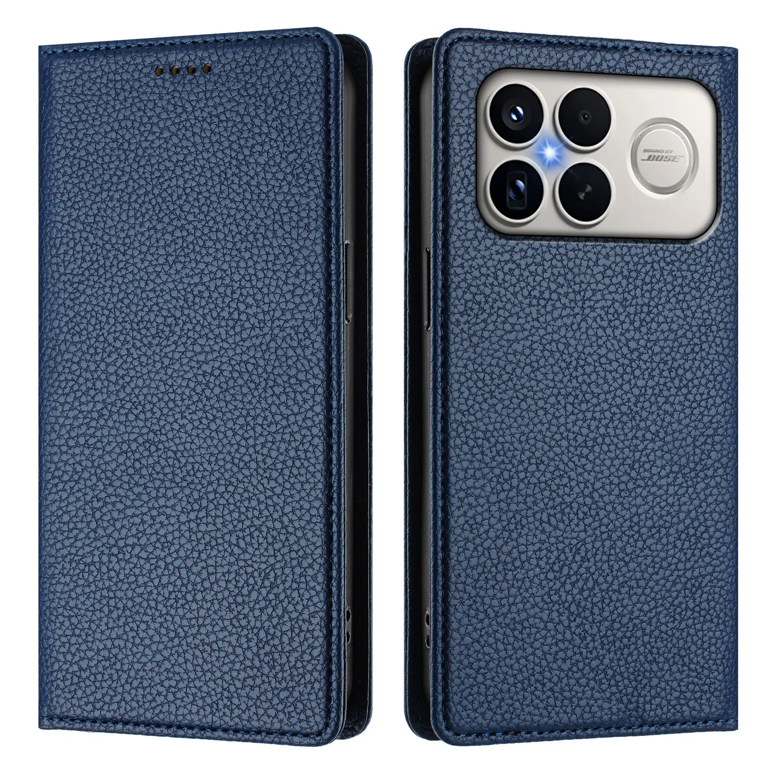 Luxury Leather Magnetic Phone Case with Card Slots & Shockproof Book Design