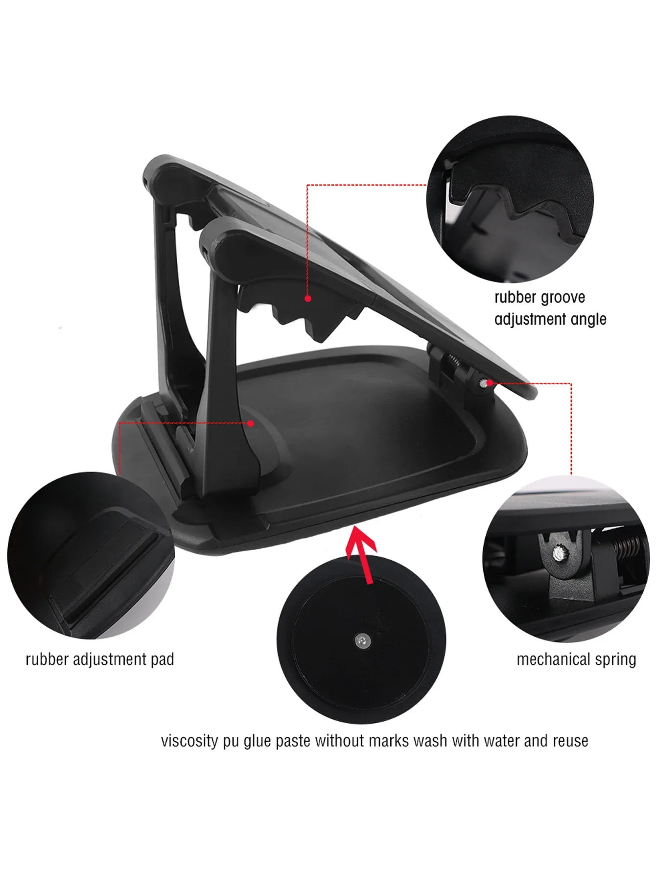 Upgrade Car Phone Holder 360 Degree Rotate Dashboard Non-slip Mat Adjustable Rubber Mount Holder GPS Mobile Phone in Car