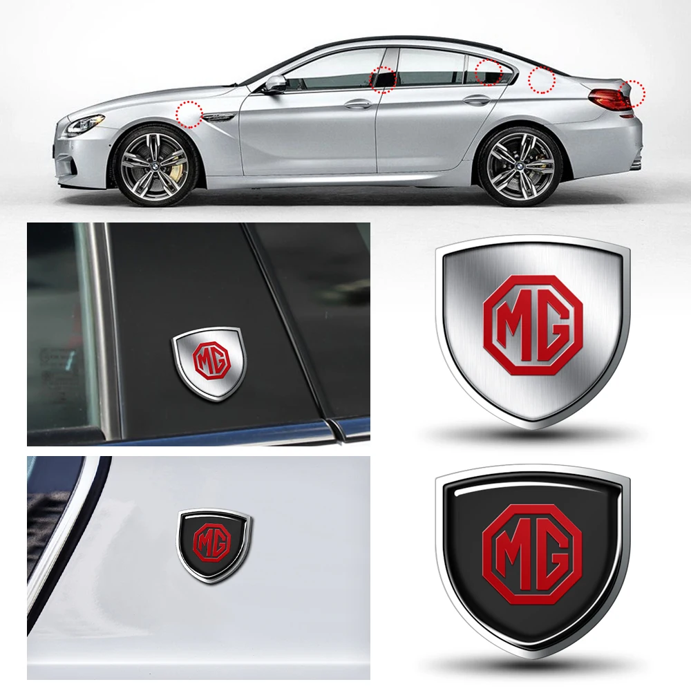 모리스 가라지 MG MG3 MG5 MG6 MG7 ZS GT EZS EHS Phev RX5 ZT 3SW 살룬 HS 용 자동차 액세서리 펜더 바디 메탈 엠블럼 스티커