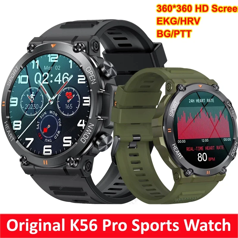 

Мужские спортивные Смарт-часы K56 Pro, 1,39 дюйма, 360*360, HD экран, Bluetooth, 400 мАч, длительный режим ожидания, уличные Смарт-часы с шагомером для фитнеса