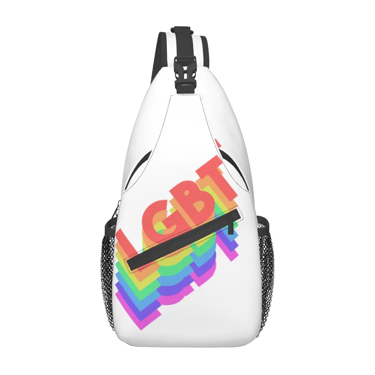 

LGBT Gay Pride Crossbody Sling Bag Cool Chest Bag Love Rainbow Shoulder Backpack Daypack for Hiking Travel Travel Satchel