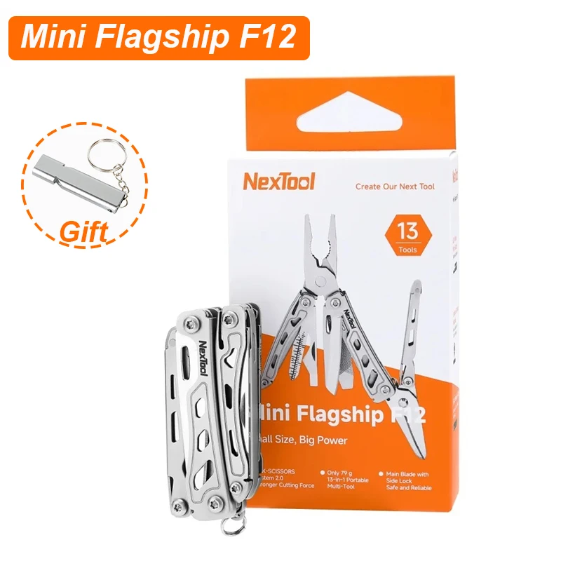 2025 New NexTool Mini Flagship F12 Multi Tool 13 In 1 Folding EDC Multitool Screwdriver Pliers File Ruler Outdoor Camping Tools