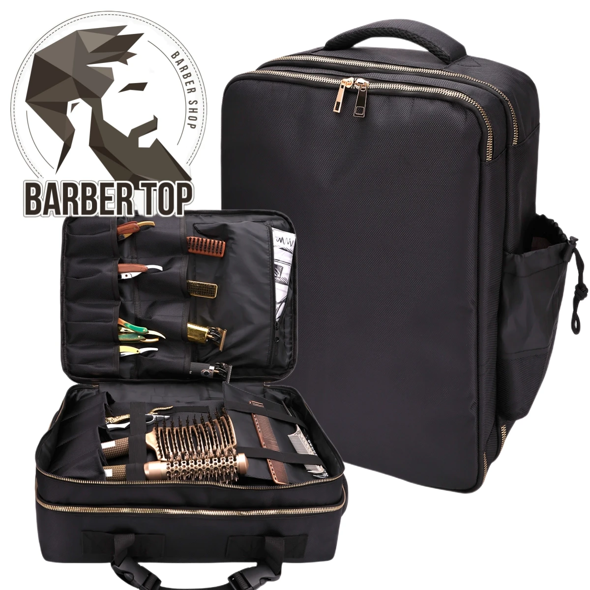 Large Capacity Backpack Barber Tool Storage Bag Multifunction Carrying Case for Styling Makeup Tools Portable Travel Bag ddhifi c2023 hifi carrying case for audiophiles all in one multifunctional backpack for dap dac bluetooth amp and iems