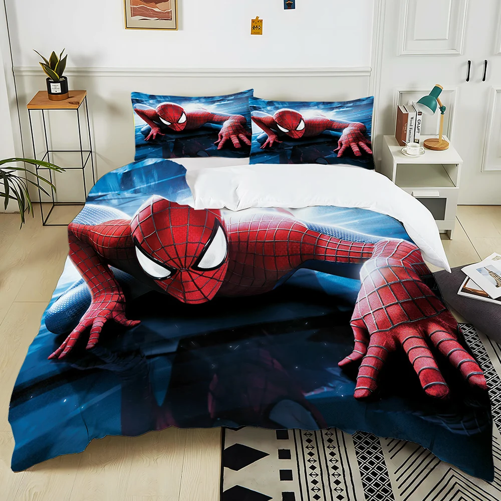 King Size Spiderman Bedding Set Full PINMJEE Marvel Spiderman
