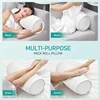 Comfort Cervical Roll, Pain Relief, Soft Neck Bolster Lumbar Cushion for Leg, Back, Firm Memory Foam Support with Bamboo Removab 6