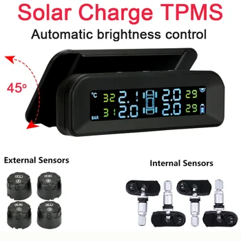 Solar TPMS – Smart Car Tire Pressure Monitoring System with LCD Digital Display 1
