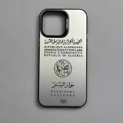 Algeria Passport Logo Multicolor Matte Metallic Aurora Phone Case for iPhone 12 Pro (Z1)