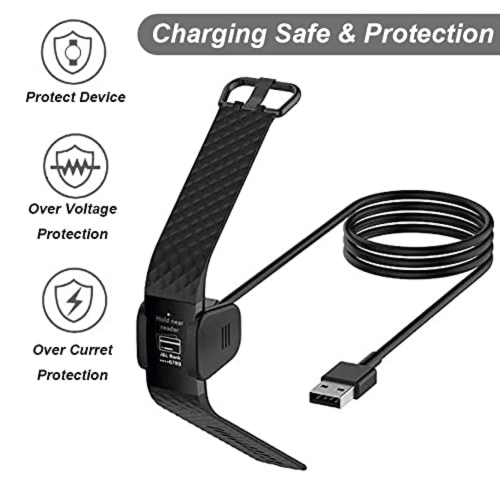 Fitbit Charge 3 USB Smartwatch Charging Cable – 3.3ft Replacement Charger