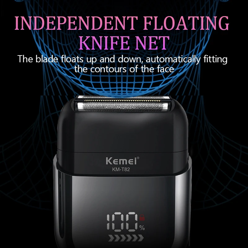 Kemei Electric Shaver Mini Portable Shaver Electric Razor Men USB Rechargeable Waterproof Travel Office km-t20