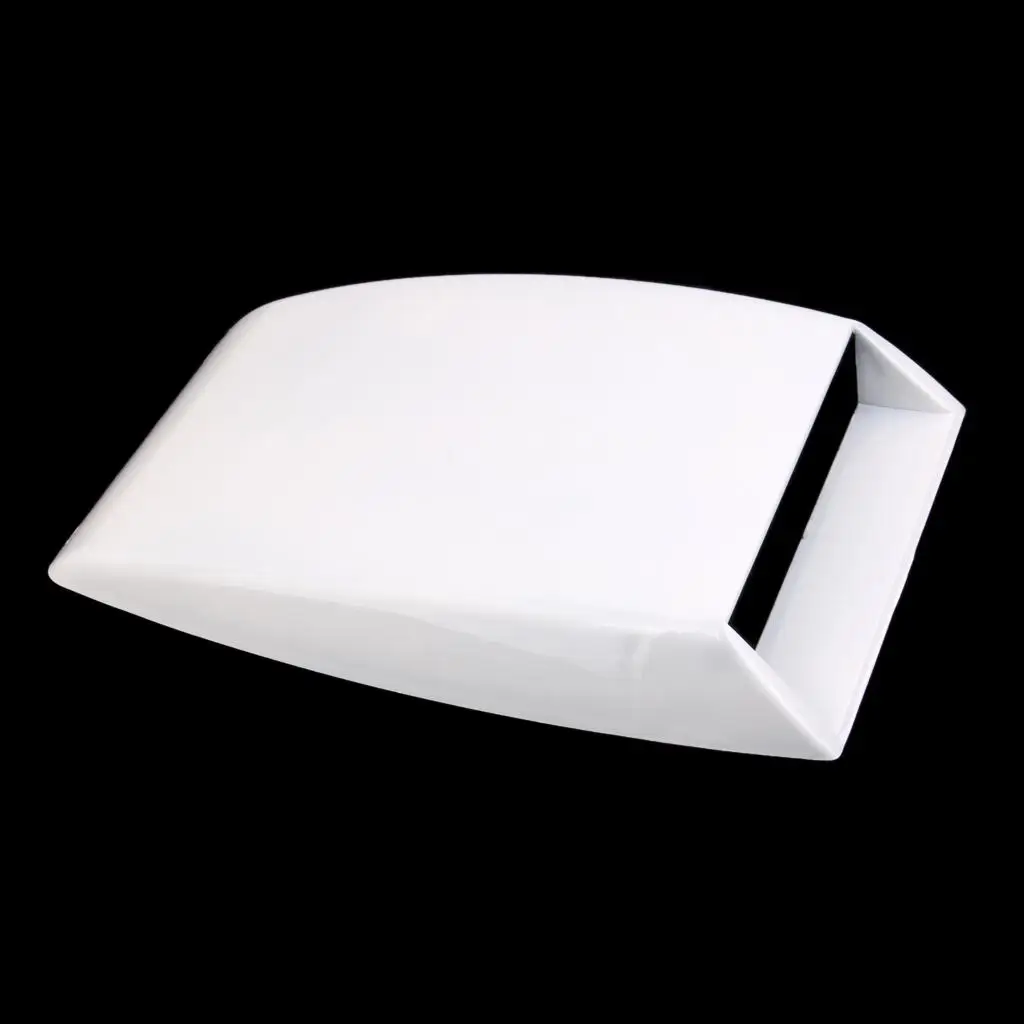 Universal Car Decorative Air Flow Intake Bonnet Vent Cover Hood White