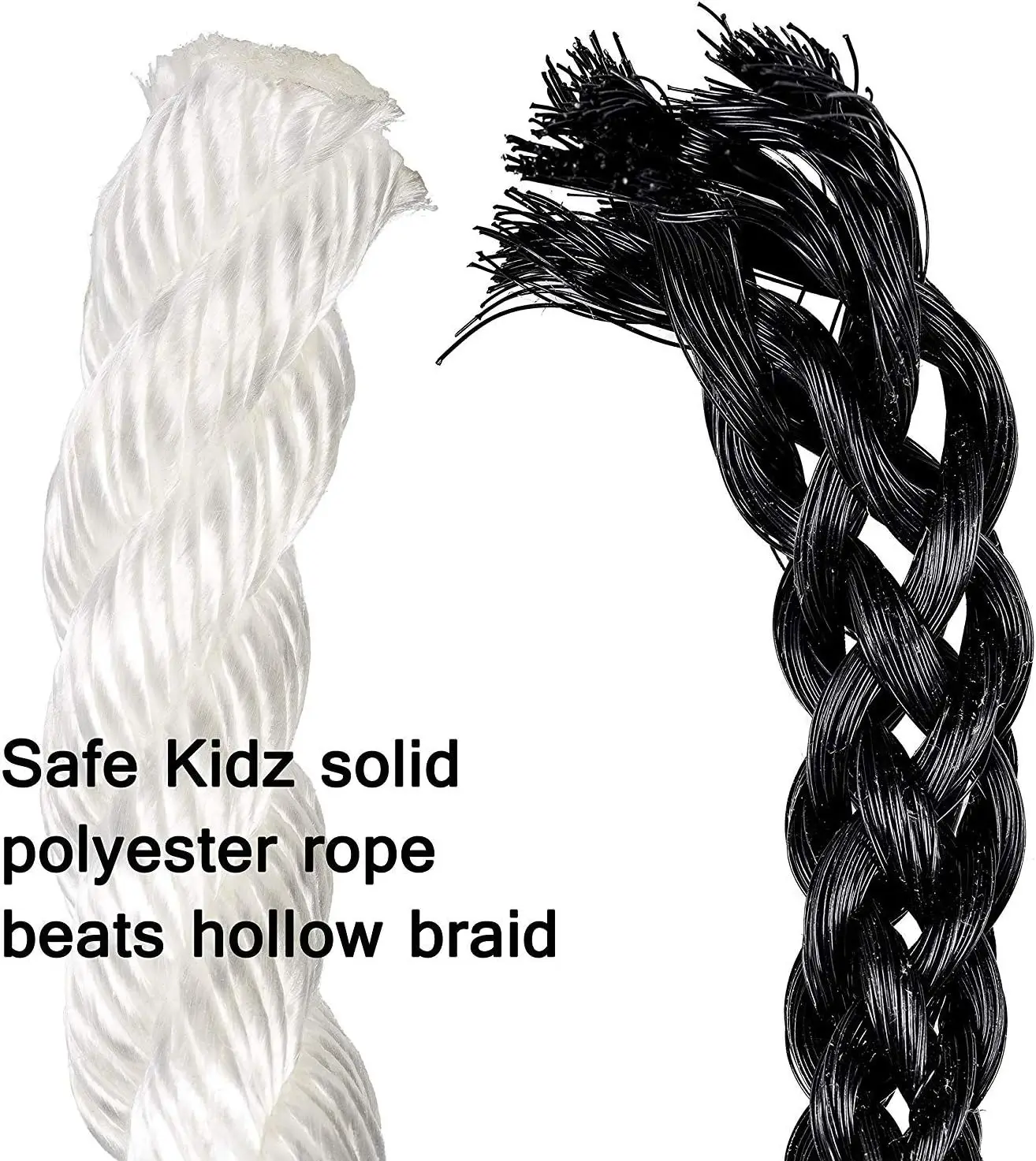 Cargo Climbing Net, 100% Polyester Rope Ladder, 108" L x 70" W + Drill Bit & Instructions