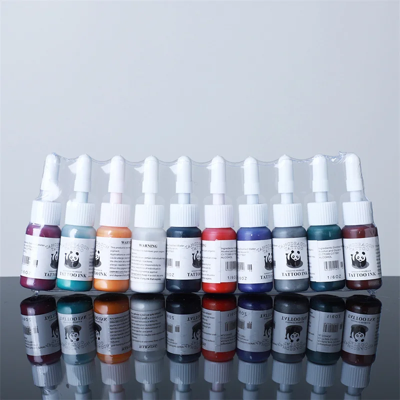1/2/3 PCS Tattoo Ink Pigment Color Tattoo Body Coloring Painting Art Permanent Makeup Tools Professional Eyebrow Eyeliner