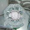 1-1/2 inch Quartz Movement Round Mini Clock Insert for for 35 mm Diameter Hole with White Face,Roman Numerals, Silver Tone Bezel 5