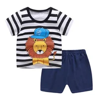 Ensemble T-shirt et short en coton pour bébé garçon, vêtements de sport, loisirs, tout-petit, marque 2