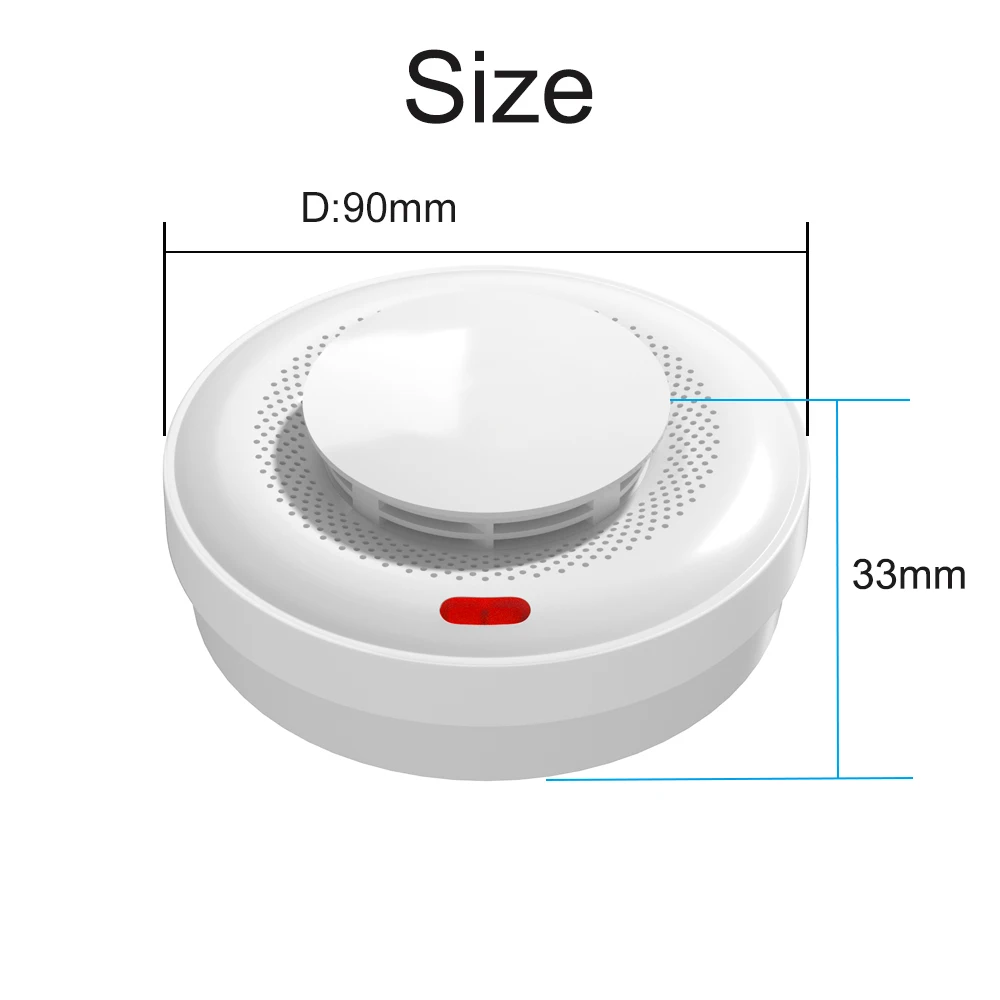 433MHz Smoke Detector Sensor Wireless Fire Security Protection Alarm Sensor Smart Home Require Sonoff RF433 Bridge Hub Smoke Alarm