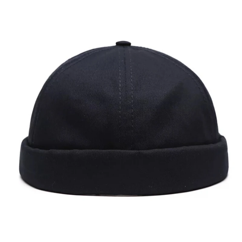 Retro Cotton Brimless Snapback Cap - Adjustable Skull Hat for Parties, Vacations, and Running