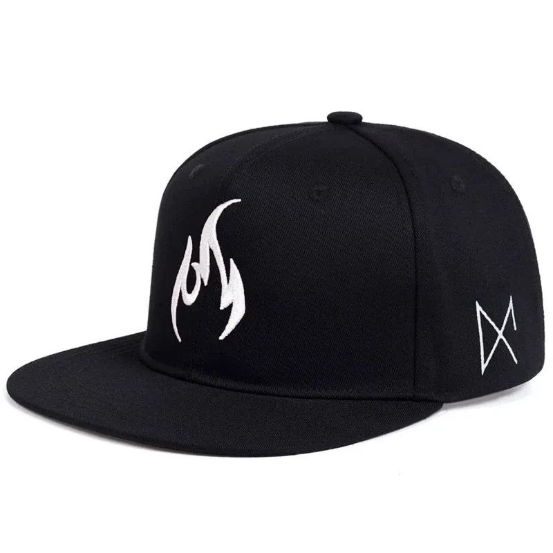 Creative Fashion Flame Embroidery Baseball Cap Adjustable Cotton Snapback Hat Men Women Outdoors Hip Hop Trucker Hats Sport Caps 5