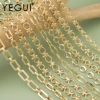 YEGUI C77,diy chain,18k gold rhodium plated,copper,pass REACH,nickel free,jewelry making,charms,diy bracelet necklace,1m/lot