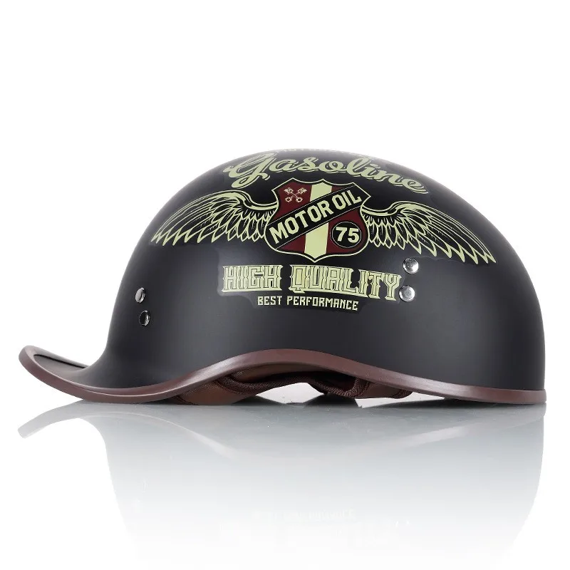 Customizable Pattern Matte Finish Helmet Fashion Hot Retro Baseball Hip Hop Half Helmet