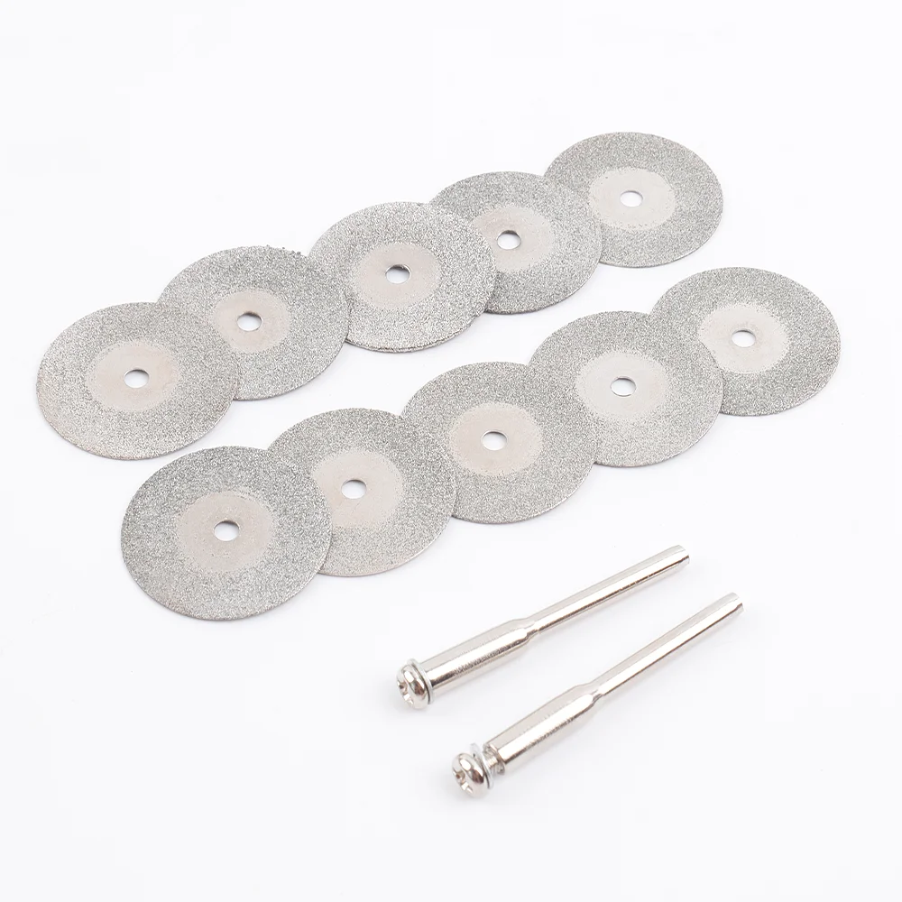 10PCS Tungsten Electrode Grinding Wheels 2 Mandrels For Electrode Cutting Rotary Tool Saw Blade Grinding Tools abrasive wheel cutting blade